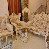 مبل ۷ نفره سلطنتی تمام چوب به همراه متعلقات