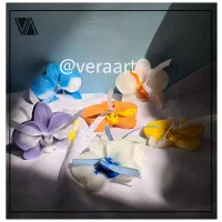 شمع دستساز شناور ارکیده مناسب گیفت و هدیه