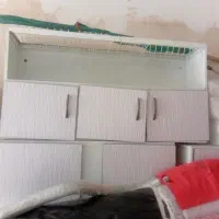 کابینت بدنه فلز درب ام دی اف شرکتی|آب‌چکان و نظم‌دهنده ظروف|دورود, |دیوار