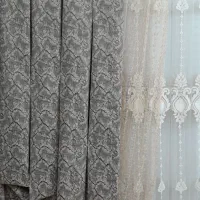 پنل های پرده نو طرح سنگی با سایه گیپور|پرده، رانر، رومیزی|تهران, دولاب|دیوار