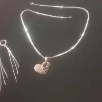 ست گردنبند و گوشوار  استیل