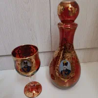 تنگ و ۶عدد جام شاه عباس دور طلایی