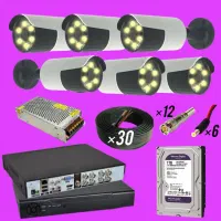 ۶عدوربین بولت یادام ۵مگاپیکسل با دستگاه DVR
