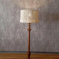 آباژور ایستاده با شید مکرومه مدل خورشید|چراغ خواب و آباژور|مشهد, آزادشهر|دیوار