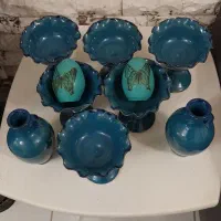 هفت سین سفالی زیبا + تنگ ماهی