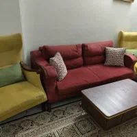 مبل راحتی ۷ نفره همراه با جلو مبلی و عسلی|مبلمان خانگی و میز عسلی|تهران, جنت‌آباد جنوبی|دیوار