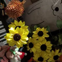 دسته گل روبانی