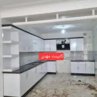 کابینت با صفحه تاپس رنگ چوب کدdrr3466فوق براق