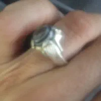 انگشتر نقره رکاب چنگکی باسنگ شجر که طرح باباقوری|جواهرات|اصفهان, کوی امیریه|دیوار