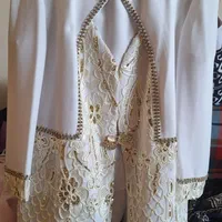 کت و دامن کرمی و کت و شلوار گلبهی مجلسی سایز ۴۶|لباس|اصفهان, بهارستان|دیوار