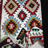 فرش دستبافت عشایری قدیمی بدون پوسیدگی سالم