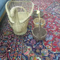 سبد حصیری دست ساز در حد نو