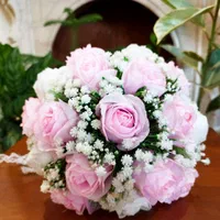 دسته گل عروس رز شکوفه