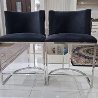 صندلی کانتر  تمام استیل پارچه ترک در حد نو|میز و صندلی غذاخوری|گلستان (تهران), |دیوار