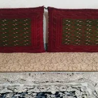 پشتی دستباف ترکمنی همراه با کناره