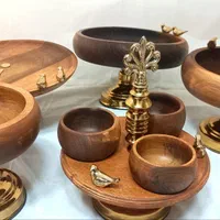 ست پذیرایی 5تیکه چوبی گنجشک