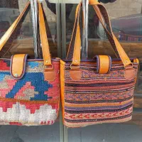 کیف دستی دستبافت قشقایی|گلیم، جاجیم، گبه|قلعه نو, |دیوار