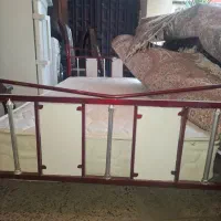 تخت یک نفره فلزی .|تخت و سرویس خواب|کردکوی, |دیوار