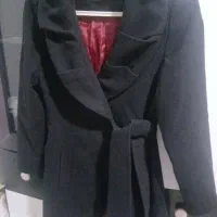 پالتو مشکی ضخیم گرم آستر دار سایز ۳۸