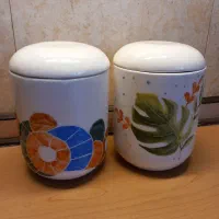 ۲ عدد بانکه پاسماوری سرامیک دست ساز کوبیسم امضاء