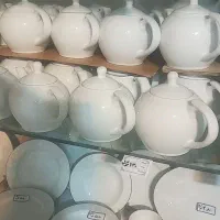 قوری چینی سفید ساده فقط ۱۲۰ تومان ، جهیزیه