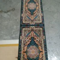 یک جفت کناره فرش سورمه ای|فرش|سرپل ذهاب, |دیوار