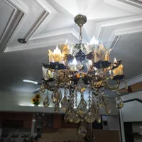 لوستر ۱۲ شاخه جنس برنج|لوستر و چراغ آویز|رشت, پل تالشان|دیوار