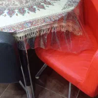 میز ناهار خوری چهار نفره چرم|میز و صندلی غذاخوری|ابریشم, |دیوار