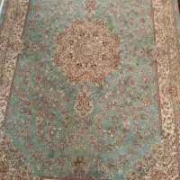 فرش ماشینی فیروزه ای