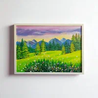 تابلو نقاشی رنگ روغن ۵۳×۷۳ قاب شده