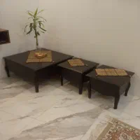 میز جلو مبلی و دوعدد میز عسلی