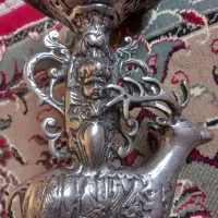 قلیان برنجی قدیمی قلع کاری شده