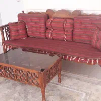 مبل سنتی چوب راش همراه میز