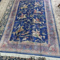 فرش ابریشم ماشینی ۴متری ۱۵۰۰ شانه