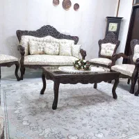 مبل استیل تمام منبت (سلطنتی) چوب گردو