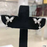 گوشواره نقره با صدف طبیعی بسیار خاص و مینیمال