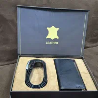 ست کیف و کمربند چرم برند Arad