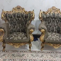 مبل استیل۹نفره  چوب طلایی باویتربن طلایی|مبلمان خانگی و میز عسلی|اصفهان, کوی امیریه|دیوار