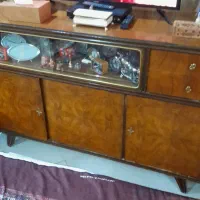 کنسول آنتیک(بوفه)،چوب گردو،قدمت بالای صد سال|بوفه، ویترین، کنسول|یزد, |دیوار