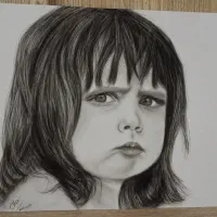 طراحی چهره سیاه قلم