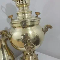 سماور زغالی برنجی|کلکسیون اشیاء عتیقه|عجب شیر, |دیوار