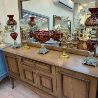 شمعدان چوبی سنگی کریستال برنز آینه و کنسول کد ۲