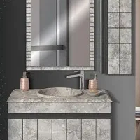 روشویی کابینتی طوسی آینه باکس طوسی دکومکور مدل لیا|لوازم سرویس بهداشتی|تهران, بنی‌هاشم|دیوار