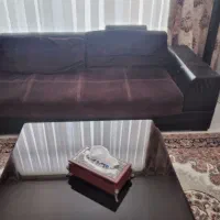 میز وسط مبلی همراه با شیشه  دودی