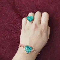 دستبند مس و فیروزه صنایع دستی اصفهان|جواهرات|خمینیشهر, |دیوار