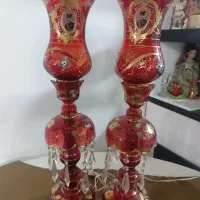 شمعدان چینی وبرنجی