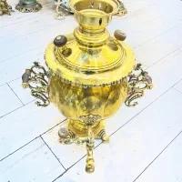 سماور روسی  تمام برنج قدیمی