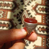انگشتر عقیق یمن خطی