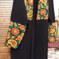 مانتو مشکی با ترکیب سنتی|لباس|شیراز, ریشمک|دیوار