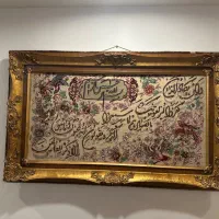 تابلو فرش دستبافت گل ابریشم تبریز